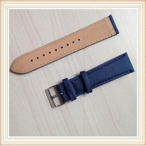20mm Canvas And Leather Watch Strap Simple Stylish ROHS Certification