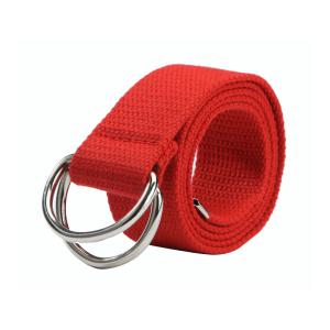 Canvas Knitted Belt 110cm Double D Ring Belt Unisex Cotton Web