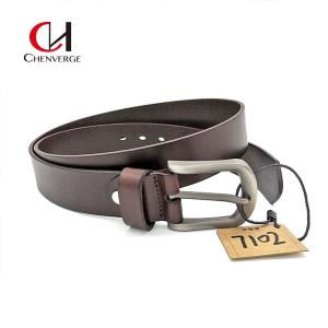 Wholesale Matte Authentic Genuine Leather Belt Practical Reddish Brown Color from china suppliers