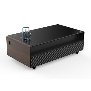 Garage Smart Coffee Table Fridge with 2 Drawers and Wireless Charging Functional