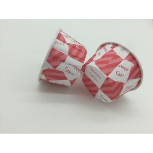 Stitching Color Red And White Baking Cups , Cupcake Paper Cases Mini Birthday