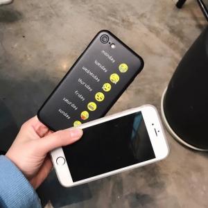 Soft TPU IMD Made Funny Week Facial Expression Gather Cell Phone Case Back Cover