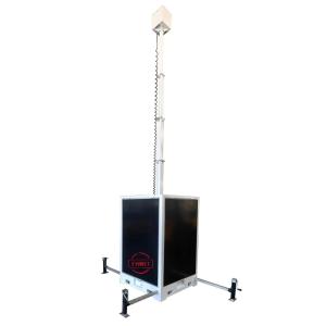 Flexible Deployment Cube Solar Surveillance Tower For 24/7 Security Solution