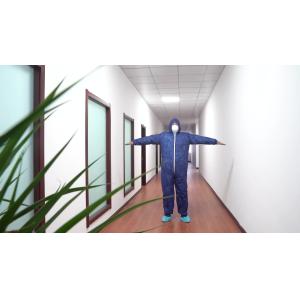 Buy cheap S&J Disposable SMS Coverall Nonwoven 3layer Head to Ankle Protection Elastic from wholesalers