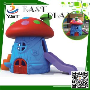 Wholesale Single Plastic Kids Backyard Slide , Mushroom House Childrens Play Slide from china suppliers
