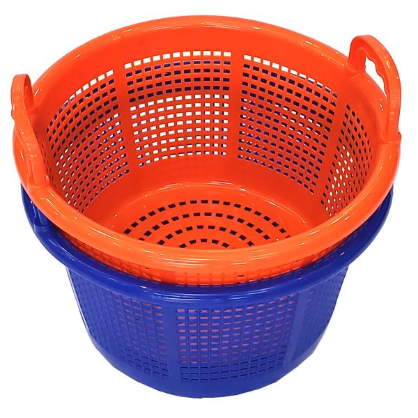 Quality Stackable Storage Ventilated Seafood M Plastic Shrimp Basket With Handle for sale