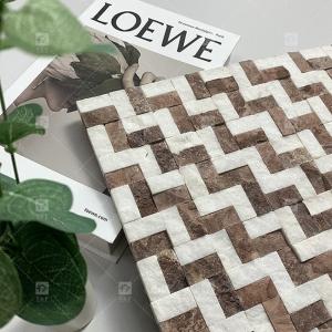 Marble Stone Look Mosaic Tiles Matte Surface Decorate Bathroom Kitchen