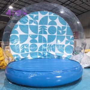 Customized Pvc Snow Globe Inflatable Bounce House Attractive Christmas Clear