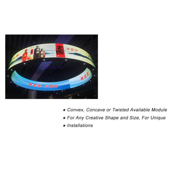 Light weight P4 Flexible Led display with Soft Rubber module of 24x12cm