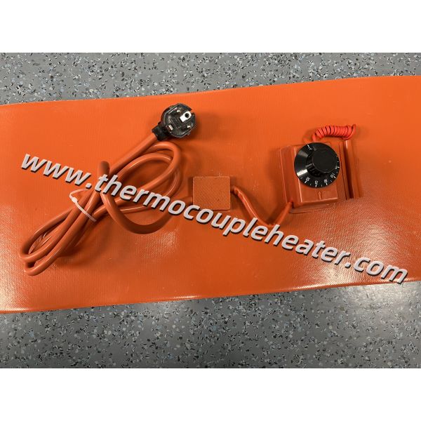 Quality Flexible Heating Solution: Flat Silicone Pad Heater With Integrated Thermostat for sale