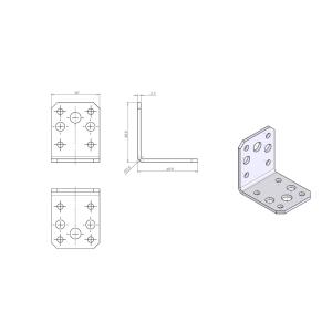 Structure Galvanized L Corner Bracket for Wood Connector Angle Joist Hanger