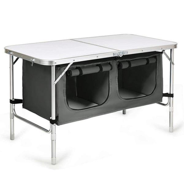 Convenient Outdoor Garden Patio Party Event Camping Table with Storage