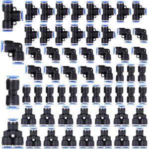 Automobiles Fifty Feet Push In Fittings Black Pneumatic Fitting Kits With Black