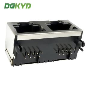 RJ45 network socket connector with shielded female socket/interface/network port