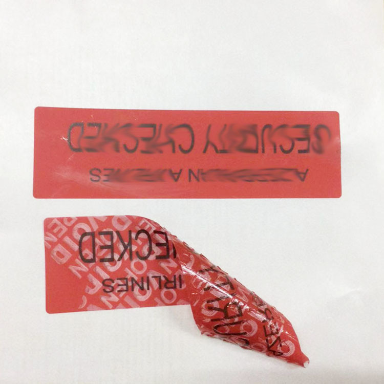 Self Adhesive Non Residue Security Labels Recyclable Package Use