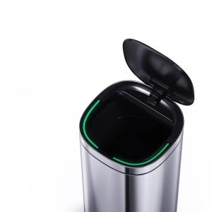 High Capacity Household Motion Sensor Trash Bin Stainless Steel Smart Sensor Bin