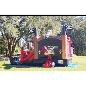 Customized Double Lane Pirate Inflatable Slide Jumping Bouncer Slide Combo
