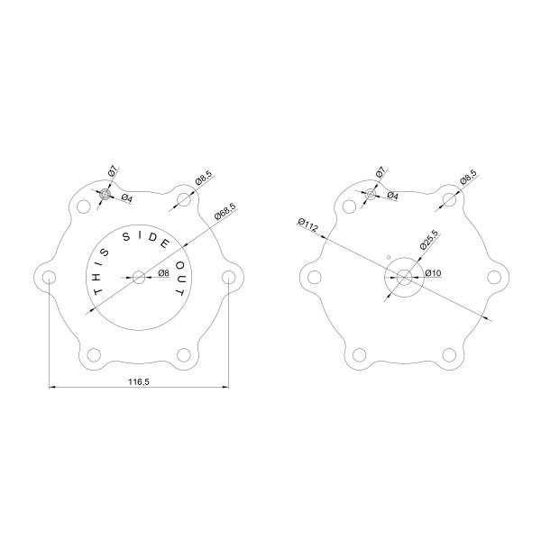 Dimension of C113825 ASCO Type Diaphragm: