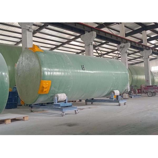 Cross Wound Storage Tanks FRP Horizontal Tank 2600 Gallon Chemical Production Line
