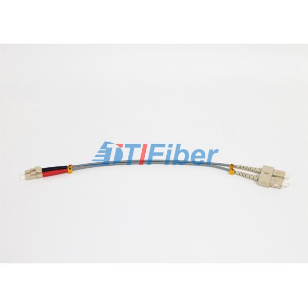 Quality SC Armoured Fiber Optical Patch Cord Multimode Duplex  With Red / Black Boot for sale