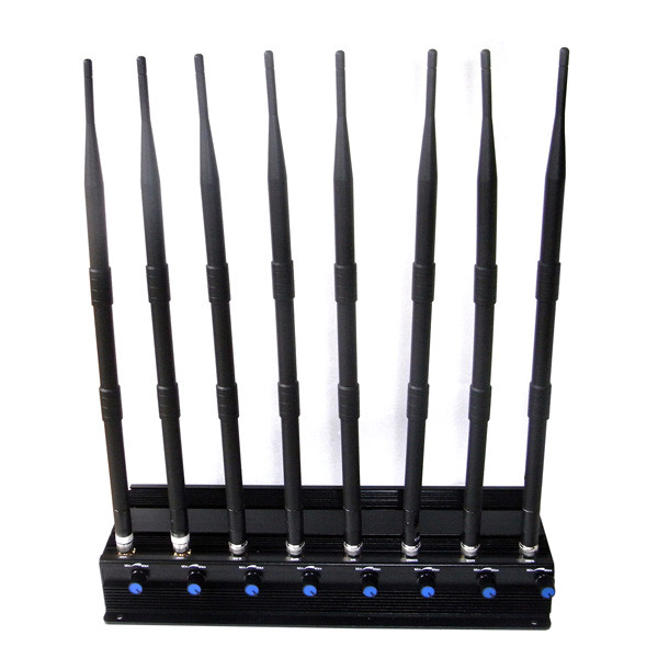 Quality Adjustable 8 Antennas High-power GPS/WiFi/VHF/UHF Jammer for sale