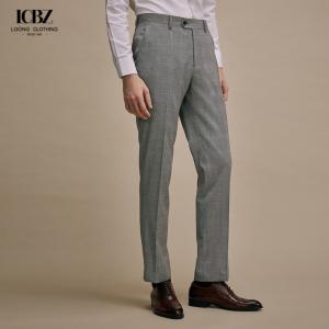 Classic Slim Fit Men's Pants Suit Trousers in Custom Size Wool for Business
