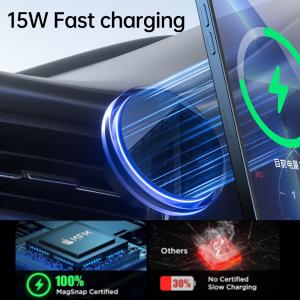 Crystal Ambient Light Magsafe Iphone Car Mount Lightweight One Hand Operation