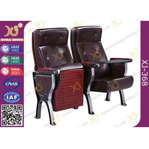 Wholesale Custom PU Leather Back Auditorium Theatre Seating Chairs With Tablet Arm from china suppliers