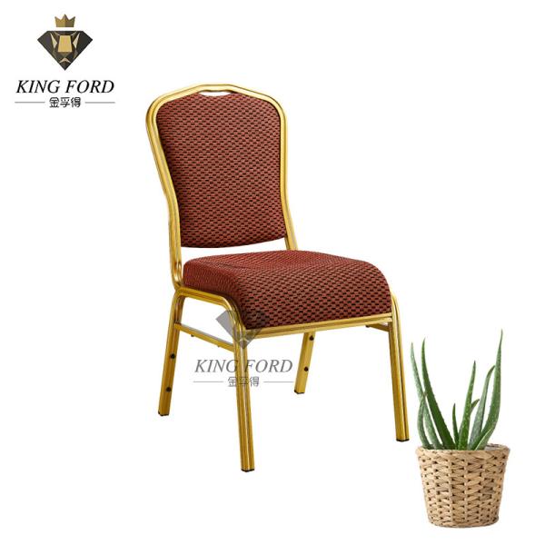 Quality Iron Aluminum Padded Stackable Banquet Chairs 3-Layer Environmentally Paint for sale