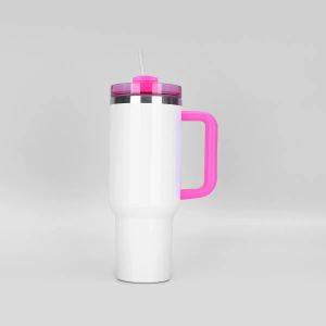 Stainless Steel Blank 40oz Sublimation Tumbler With Handle Custom Tumblers With