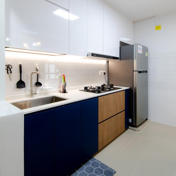 High Gloss Lacquer Kitchen Cabinet Small Storage Home Modular Wood Texture