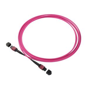 20m OM4 MPO MTP Zirconia Ceramic Fiber Optic Cable With PVC/LSZH Jacket