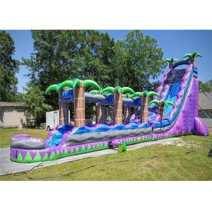 Exciting Adults Splash Inflatable Water Slide Bouncy Long Distance Fast Speed