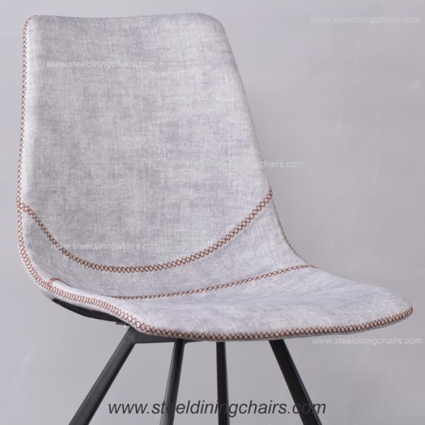 BIFMA 82CM Side Backrest Stainless Steel Dining Chairs