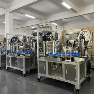 Automatic Two Heads Toner Rotary Servo Liquid Cream Filling Capping Machine