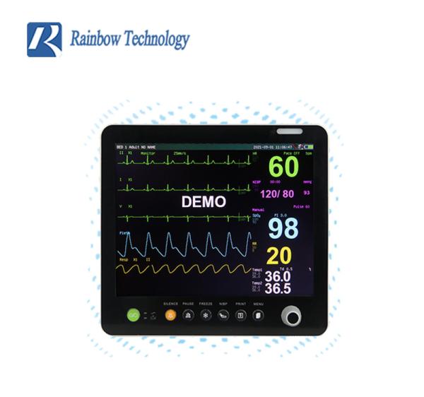 Quality 15 Inch Multi Parameter Patient Monitor High Integration Mirror Surface For Ward for sale