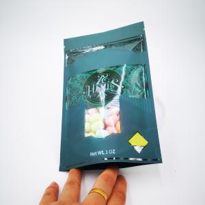 1 OZ Matte Spot UV Print Stand Up Bags With Resealable Ziplock And Window For