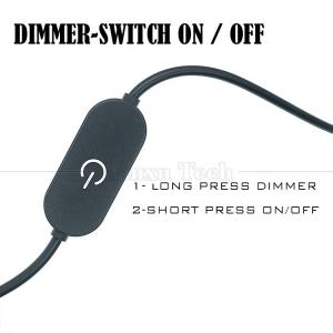 5v Stepless Up Down Touch Controller Dimmer 1m Male to Female USB on off Switch