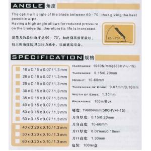 Doctor blade (blade, flexo gravure blade) for flexo or gravure printing using