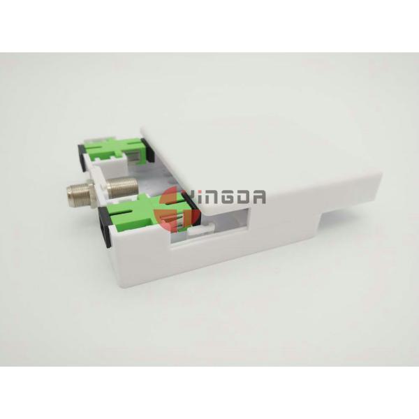 Quality 2 Port Socket Panel for SC Fiber Adapter Fiber Optic Terminal Box White ABS FTTH for sale