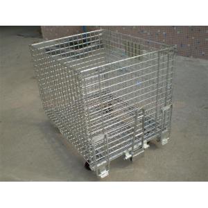 Wire Containers With Pulls In Head & End, 4 Wheels On Bottom
