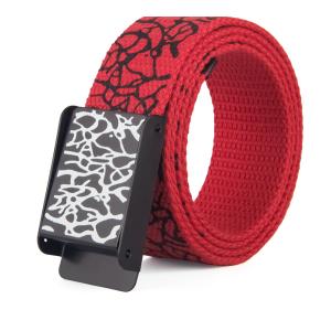 Totem Cotton Webbing Belts Burst Crack Unisex Canvas Belt Graffiti