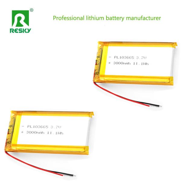 Power Lipo Battery Cell 103665 3.7v 4.2v 3000mAh 11.1wh Rechargeable Lithium Ion