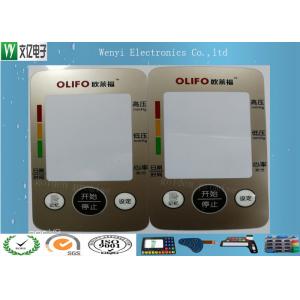 Custom Control Panel Overlay FPC Membrane Switch Touch Sense Panel Metallic