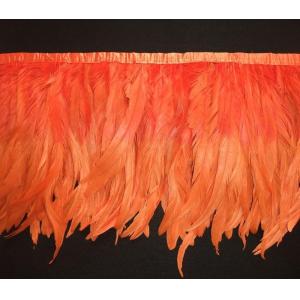 Party Decoration Ribbon Satin Two Tones Colour Chicken Feather Fringe Trim 12-14