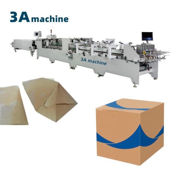 1300 JGKW Dual- Lock Bottom and Side Glue Corrugated Box Folder Gluer for Small
