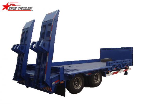 Quality 2/3/4/ Axles Hydraulic Low Bed Semi Trailer 40-100 Tons Gooseneck Type for sale