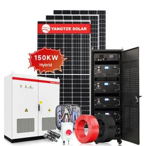 Polycrystalline Hybrid Solar System Kit Inverter 3 Phase 150kw
