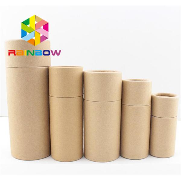 Kraft Paper Box Packaging Round Shape Custom Logo Printed For Gift / Cosmetics / Food