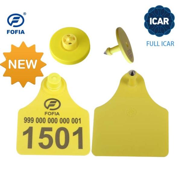 ISO11784/5 Unshared ICAR Code RFID Ear Tag for Animal ID with BLE Reader and